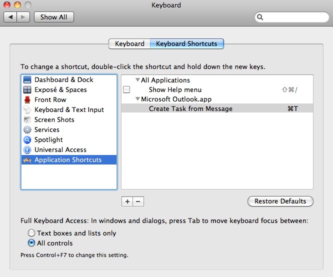 Shortcut For Outlook On Mac